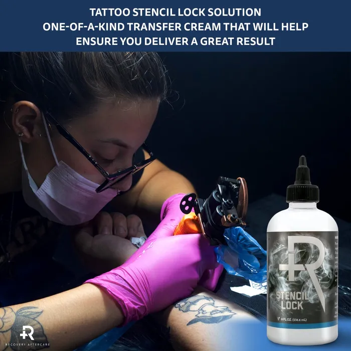 Recovery Stencil Lock 8oz Bottle Recovery Dildos