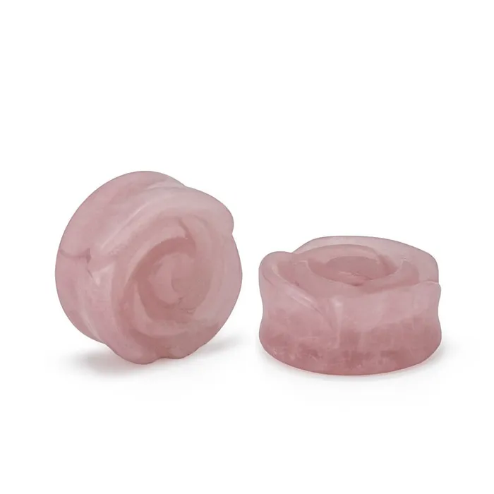Rose Quartz Stone Plug with Carved Rose Front 2g to 1 Price Per 1 Painful Pleasures Male Sex Toys Rose Quartz Stone Plug with Carved Rose Front 2g to 1 Price Per 1 Painful Pleasures Male Sex Toys
