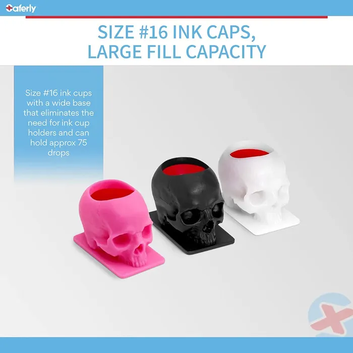 Saferly Male Sex Toys Saferly Skull Ink Caps Size 16 Large Bag of 200