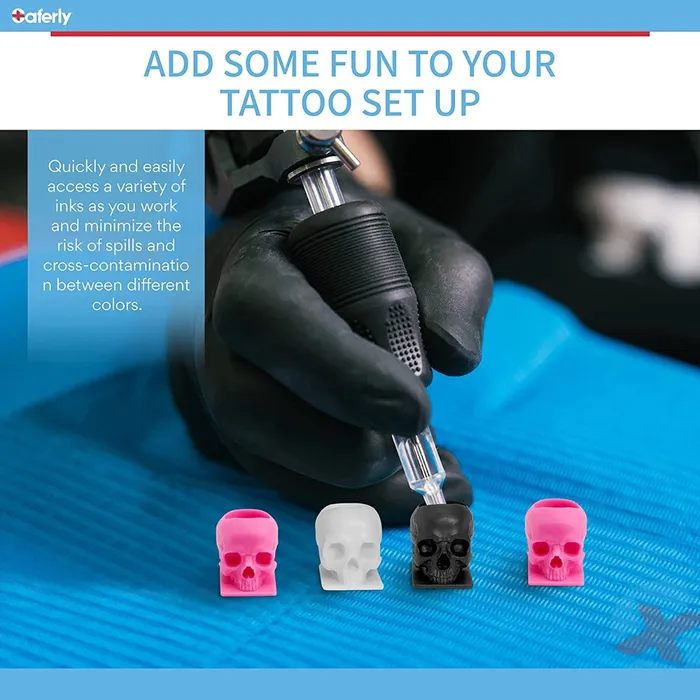 Saferly Male Sex Toys Saferly Skull Ink Caps Size 16 Large Bag of 200