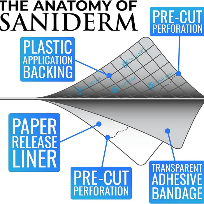 Saniderm Vibrators Saniderm Tattoo Aftercare Transparent Adhesive Bandage 8 x 8 yard Roll