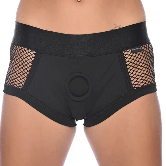 Sportsheets Female Sex Toys Fit Brief Style Fishnet Backed Strapon Harness Sportsheets Female Sex Toys Fit Brief Style Fishnet Backed Strapon Harness