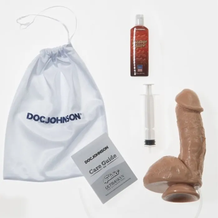 Squirting Realistic Cock 7 Ejaculating Dildo with Suction Cup Vanilla Doc Johnson Female Sex Toys