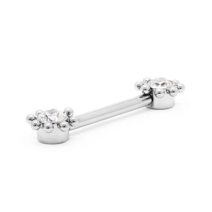 Tilum 14g 12 Sun Jewel Titanium Threadless Nipple Barbell Tilum Nipple Clitoral Toys