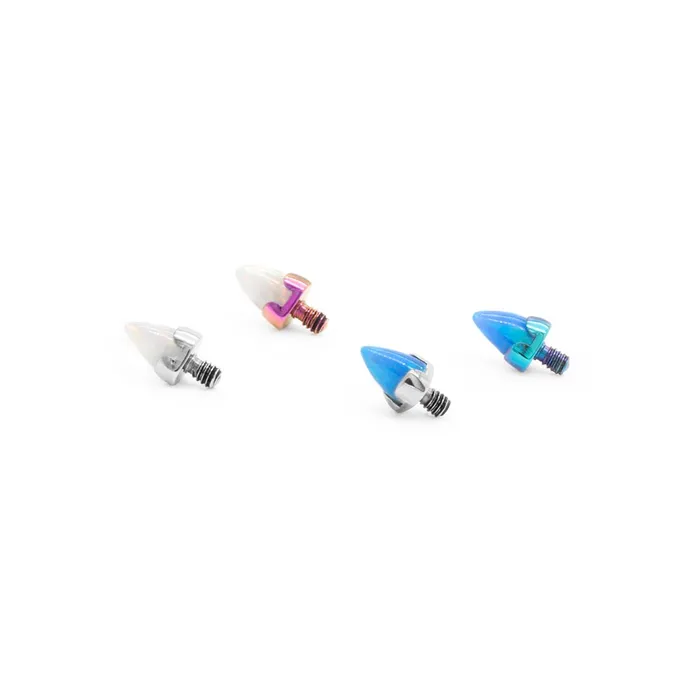 Tilum 14g12g Internally Threaded Titanium Opal Cone Top Price Per 1 Tilum Vibrators