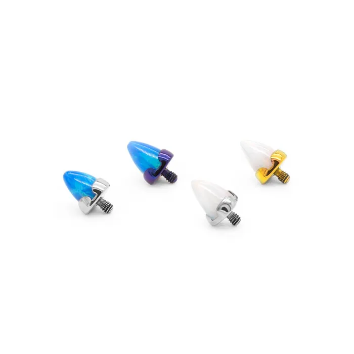 Tilum 14g12g Internally Threaded Titanium Opal Cone Top Price Per 1 Tilum Vibrators