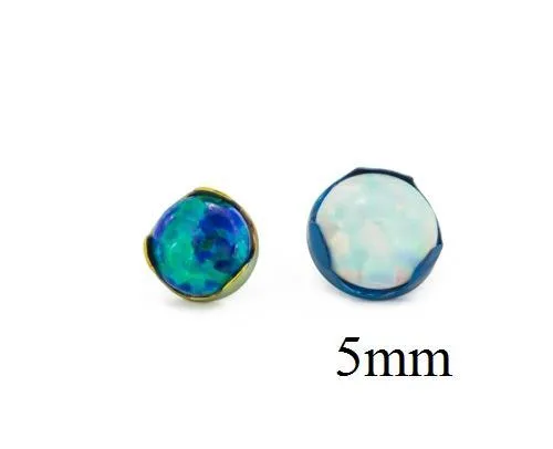 Tilum 14g 12g Titanium 5mm Opal ProngSet Top Price Per 1 Tilum Anal