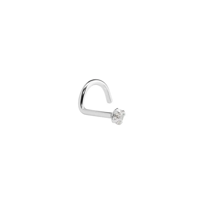 Tilum 14kt White Gold 20g 20mm ProngSet Nostril Screw Price Per 1 Tilum Anal Tilum 14kt White Gold 20g 20mm ProngSet Nostril Screw Price Per 1 Tilum Anal