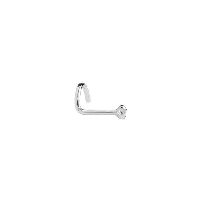 Tilum 14kt White Gold 20g 20mm ProngSet Nostril Screw Price Per 1 Tilum Anal Tilum 14kt White Gold 20g 20mm ProngSet Nostril Screw Price Per 1 Tilum Anal