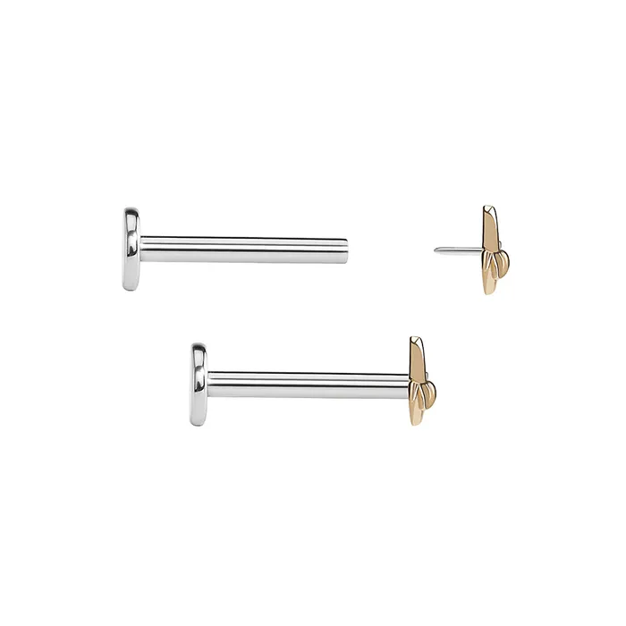 Tilum 14kt Yellow Gold Banana Threadless Top Price Per 1 Tilum Vibrators