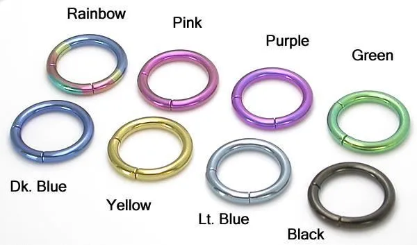 Tilum 16g PVD Black Titanium Segment Ring Price Per 1 Tilum Anal