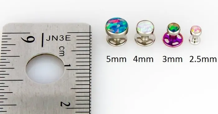 Tilum 18g 16g Internally Threaded Titanium Anodized Flat Opal Top Price Per 1 Tilum Vibrators