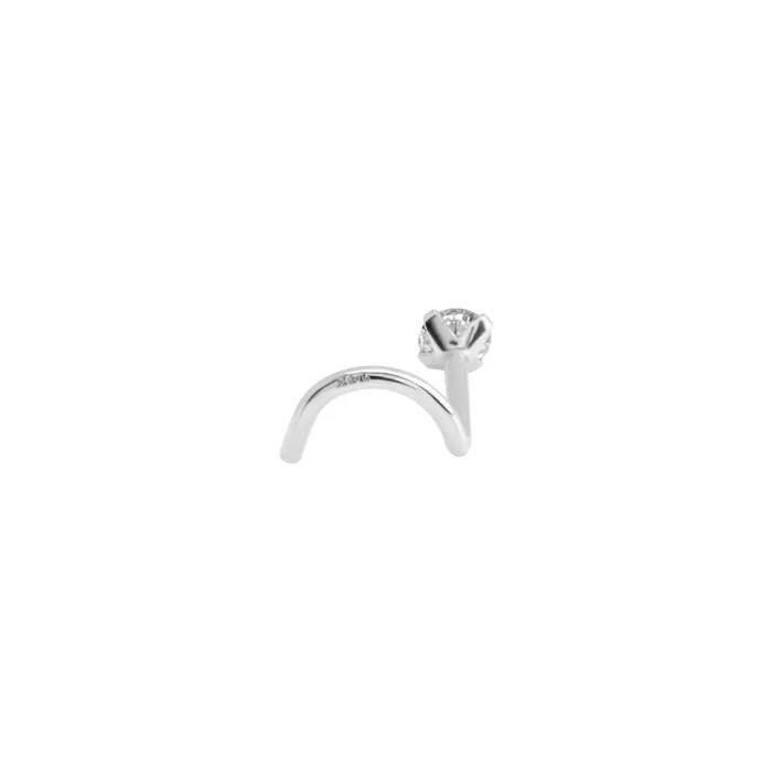 Tilum 20g 25mm Real Diamond White Gold Nose Screw Tilum Dildos