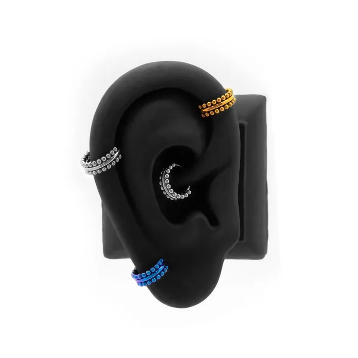Tilum Anal Tilum 16g Beaded Channel Titanium Clicker Price Per 1