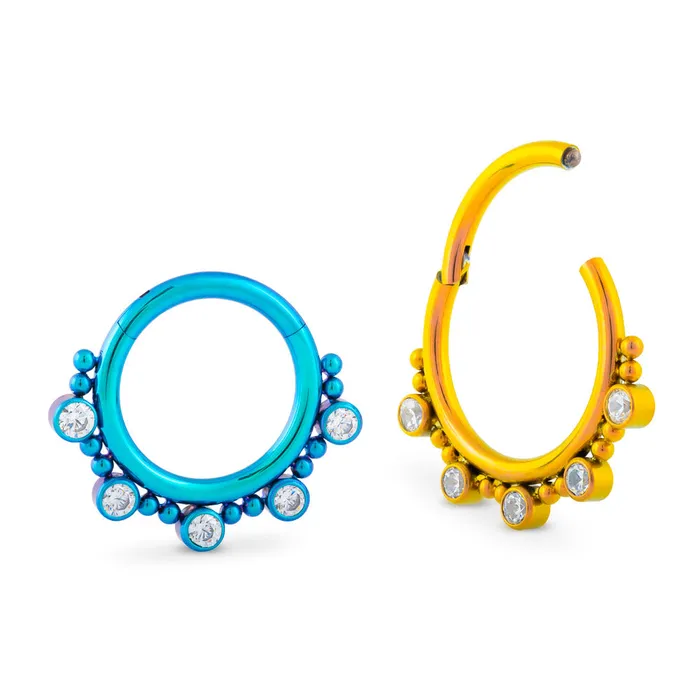 Tilum Anal Tilum 16g Crystal Jewel Bubble Titanium Clicker Price Per 1