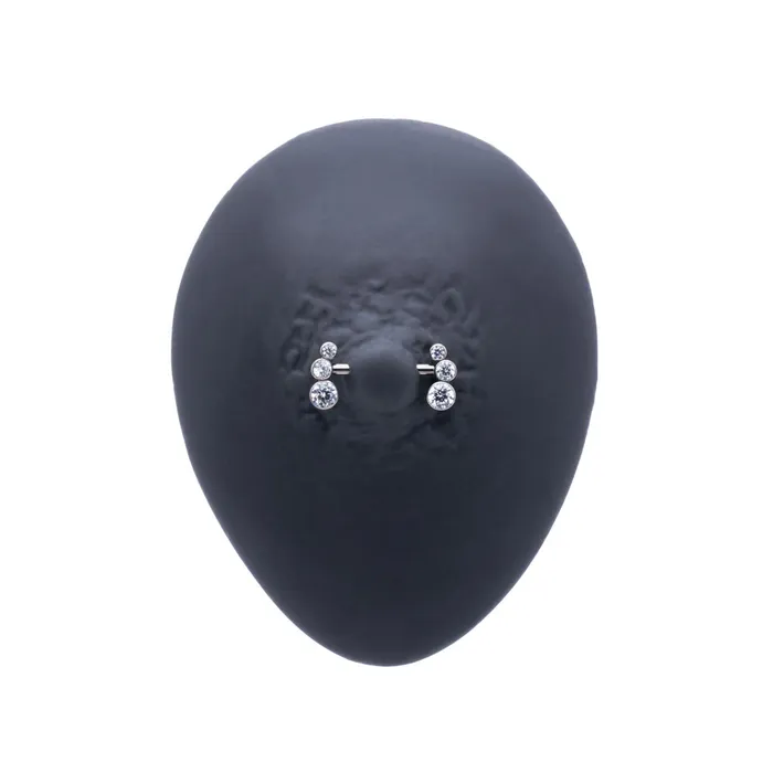 Tilum Female Sex Toys Tilum 14g 916 Crystal Jewel Bend Threadless Nipple Barbell