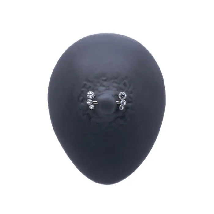 Tilum Female Sex Toys Tilum 14g 916 Crystal Jewel Bend Threadless Nipple Barbell