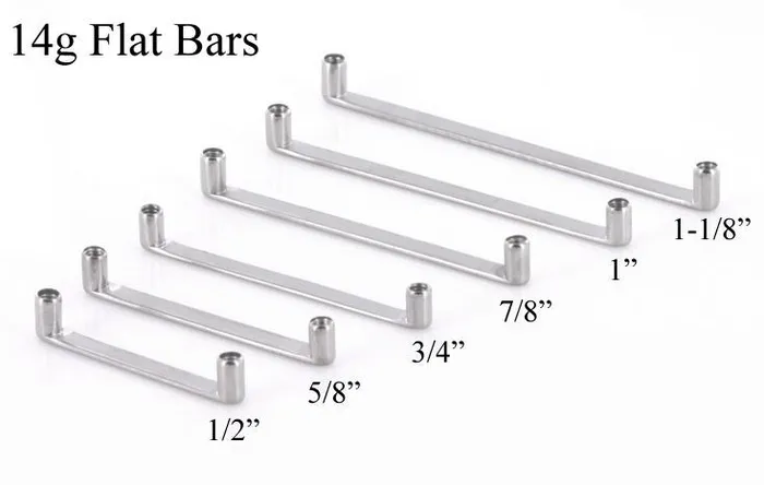 Tilum Male Sex Toys Tilum 10g Internally Threaded Flat Titanium Surface Barbell with 25mm Rise Price Per 1