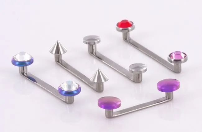 Tilum Male Sex Toys Tilum 10g Internally Threaded Flat Titanium Surface Barbell with 25mm Rise Price Per 1