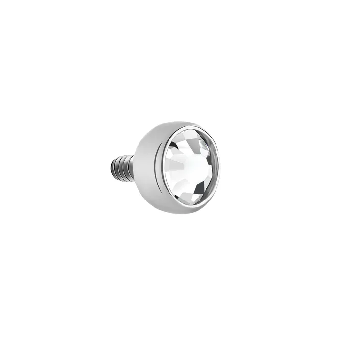 Tilum Male Sex Toys Tilum 18g16g Internally Threaded Titanium Jeweled Half Ball Top Price Per 1
