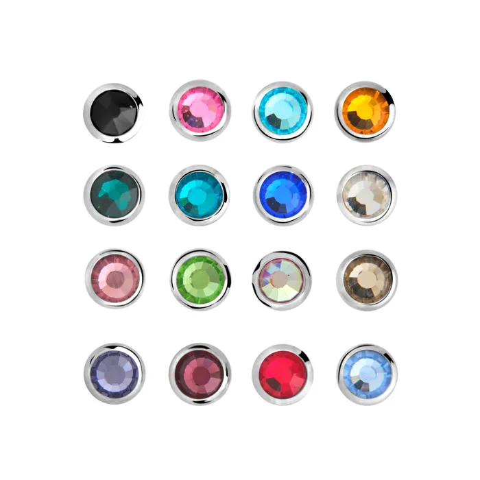 Tilum Male Sex Toys Tilum 18g16g Internally Threaded Titanium Jeweled Half Ball Top Price Per 1