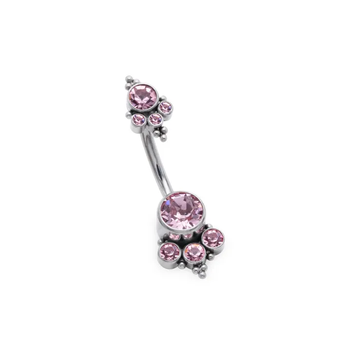 Tilum Tilum 14g 716 Double Jewel Cluster Titanium Belly Button Ring Pick Color Male Sex Toys