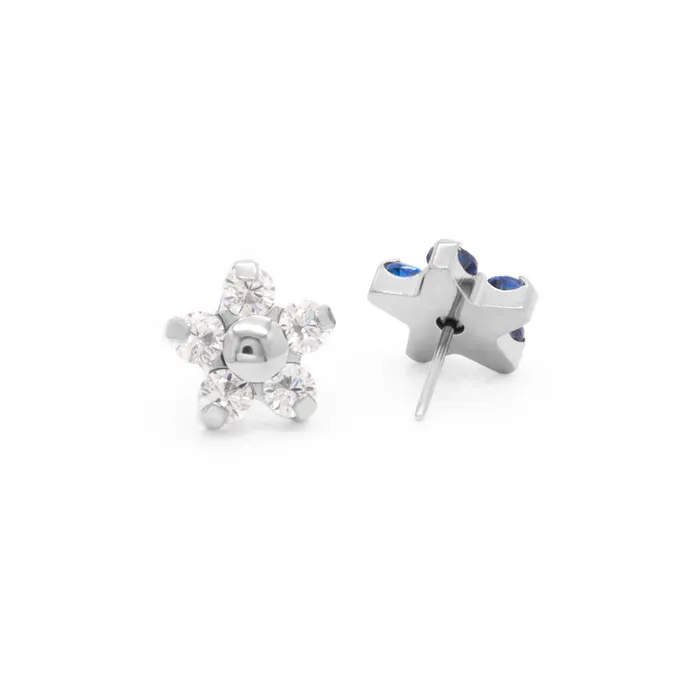 Tilum Tilum Titanium Jeweled Flower Threadless Top Price Per 1 Vibrators