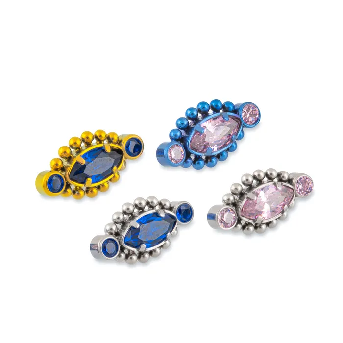 Tilum Tilum Vintage Jeweled Brio Titanium Threadless Top Price Per 1 Vibrators Tilum Tilum Vintage Jeweled Brio Titanium Threadless Top Price Per 1 Vibrators