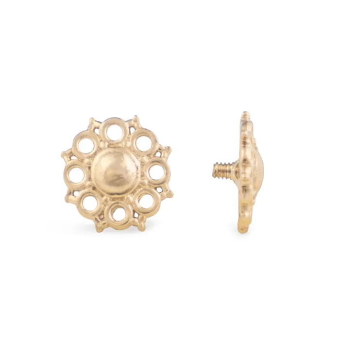 Tilum Vibrators Tilum 14g12g Internally Threaded Adenium Yellow Gold Top Price Per 1 Tilum Vibrators Tilum 14g12g Internally Threaded Adenium Yellow Gold Top Price Per 1