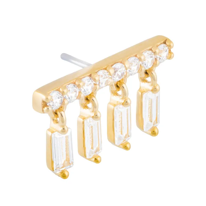 Tilum Vibrators Tilum 14kt Yellow Gold Jeweled Doric Columns Threadless Top Price Per 1 Tilum Vibrators Tilum 14kt Yellow Gold Jeweled Doric Columns Threadless Top Price Per 1