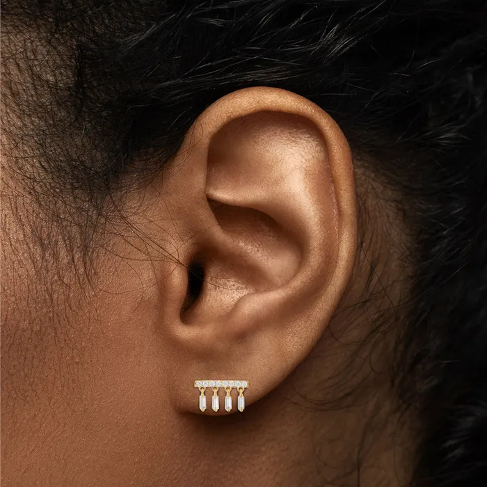 Tilum Vibrators Tilum 14kt Yellow Gold Jeweled Doric Columns Threadless Top Price Per 1