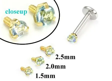 Tilum Vibrators Tilum 18g16g Internally Threaded Yellow Gold Light Blue Jewel Top Price Per 1 Tilum Vibrators Tilum 18g16g Internally Threaded Yellow Gold Light Blue Jewel Top Price Per 1