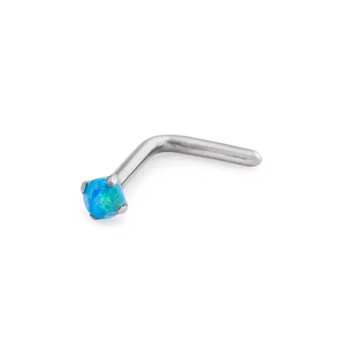 Tilum Vibrators Tilum 20g Titanium Opal LBend Nose Screw