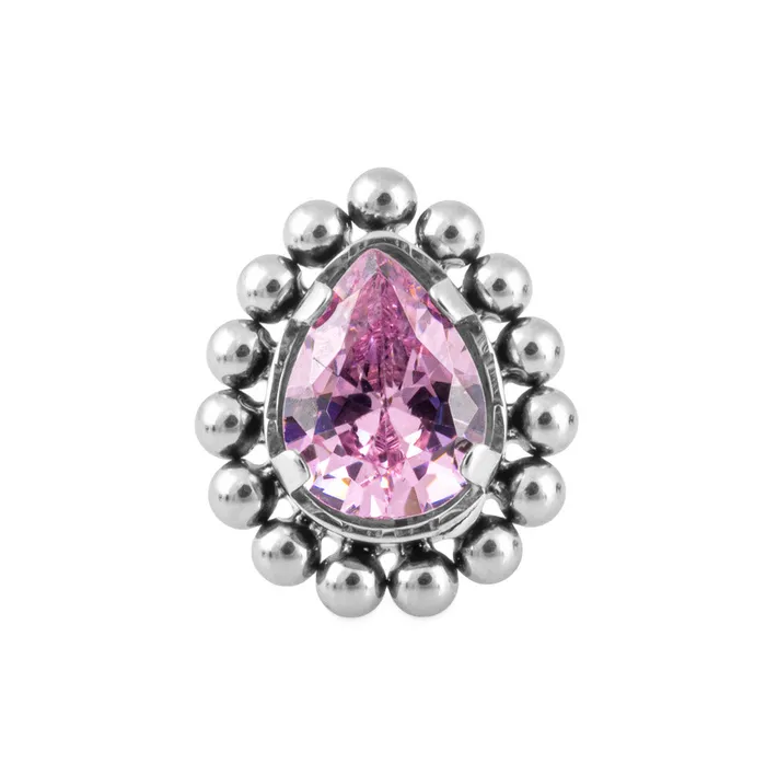 Tilum Vibrators Tilum Antique Jewel Teardrop Titanium Threadless Top Price Per 1