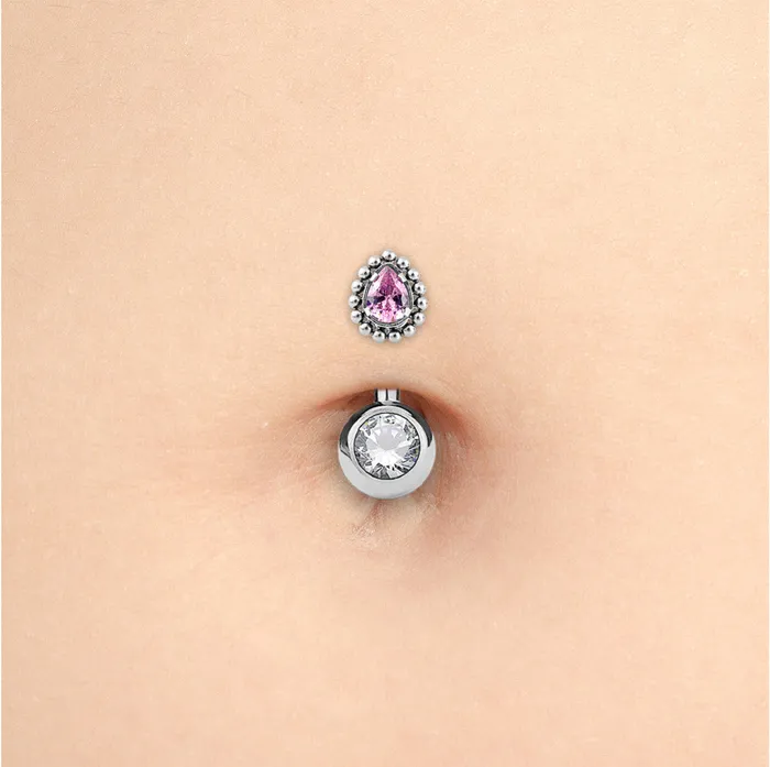 Tilum Vibrators Tilum Antique Jewel Teardrop Titanium Threadless Top Price Per 1