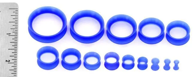 True Blue Silicone Skin Eyelet by Kaos Softwear 10g up to 1 Price Per 1 Kaos Vibrators