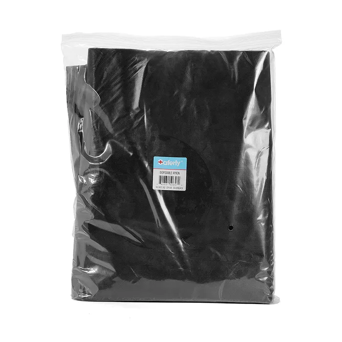 USA Anal Saferly Disposable Black Aprons Pack of 100