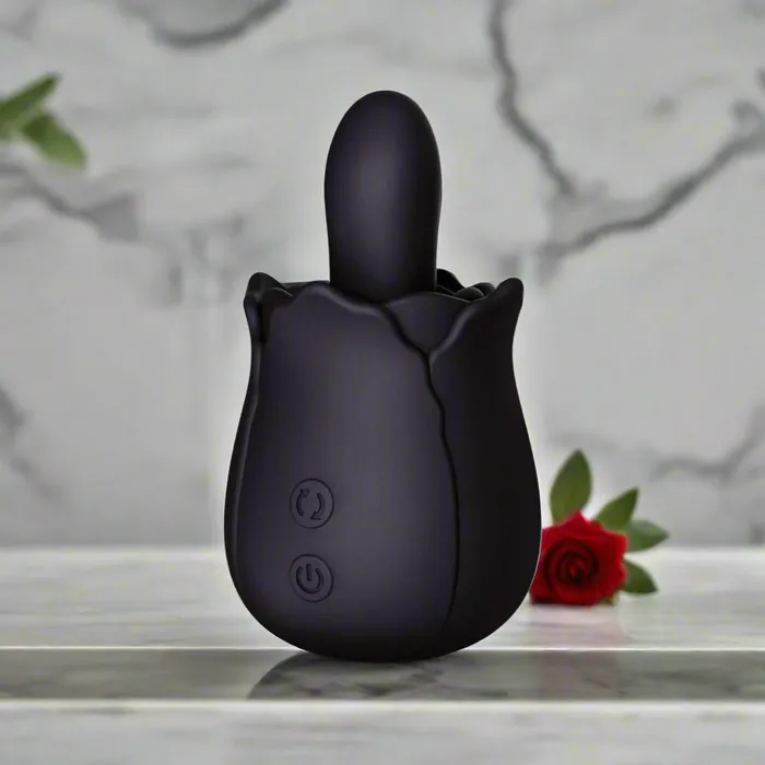 Vibrators Bums and Roses Powerful Rimming Tongue Vibrator Black Creative Conceptions Vibrators Bums and Roses Powerful Rimming Tongue Vibrator Black Creative Conceptions