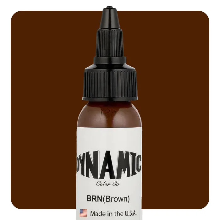 Vibrators Dynamic Brown Tattoo Ink 1oz Bottle Dynamic