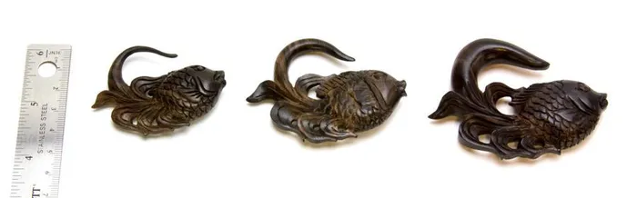Vibrators Elementals Organics Koi Fish Areng Wood Ear Hanger 3mm12mm Price Per 1