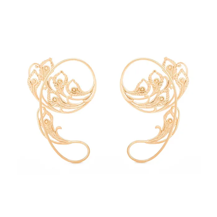 Vibrators Elementals Organics Peacock Feathered Gold Plated Ear Wrap Price Per 2