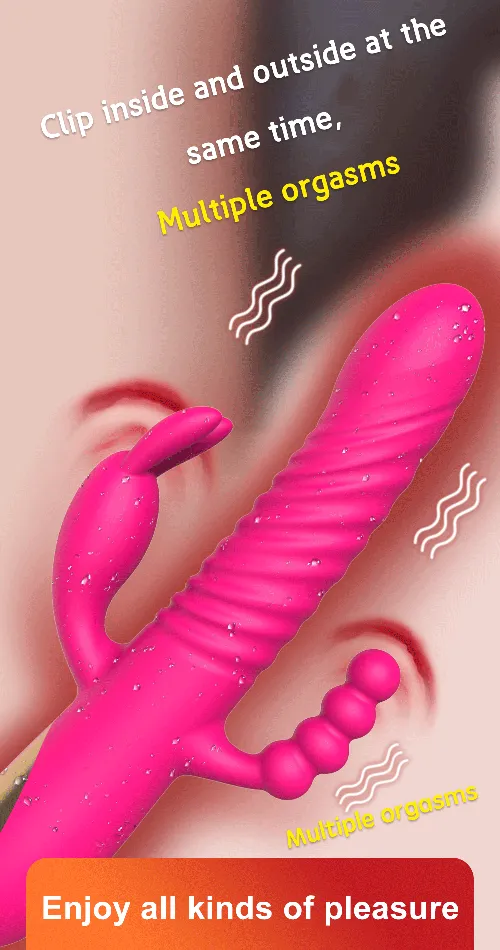 Vibrators FUNMATES Rhea Rabbit 3 in 1 Gspot Vibrating Dildo
