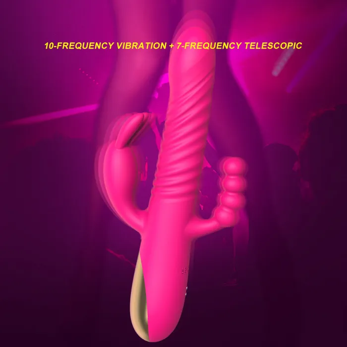Vibrators FUNMATES Rhea Rabbit 3 in 1 Gspot Vibrating Dildo