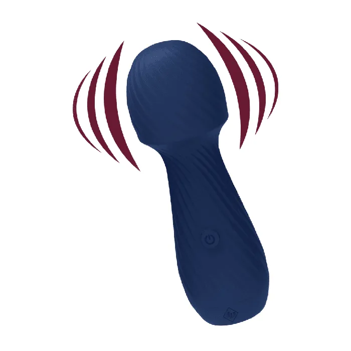 Vibrators ID Wellness Essentials Travel With Me Mini Pleasure Wand Blue Westridge Laboratories Inc