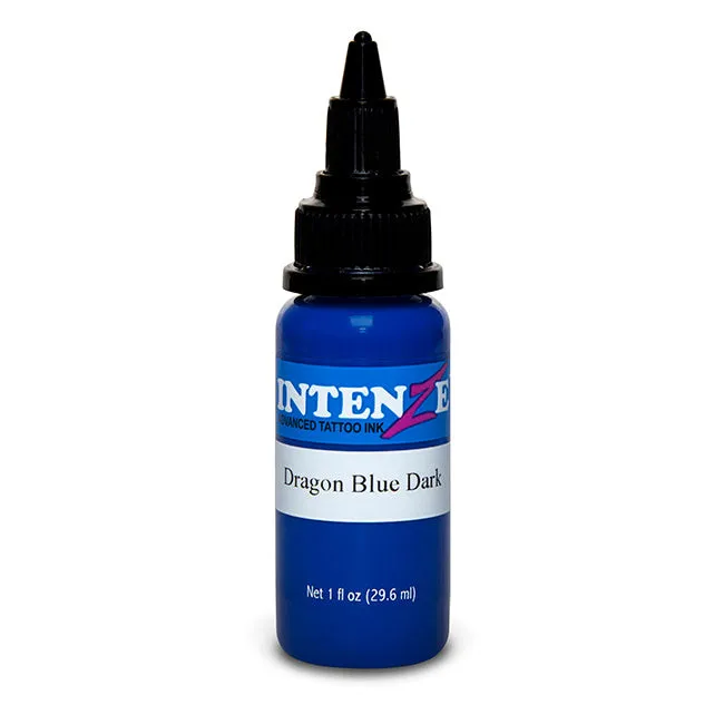 Vibrators Intenze Dragon Blue Dark Intenze Tattoo Ink 1oz Bottle