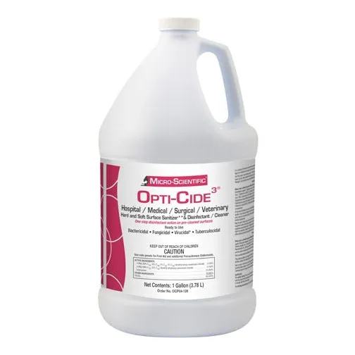 Vibrators MicroScientific OptiCide3 Disinfectant Cleaner 1 Gallon Bottle