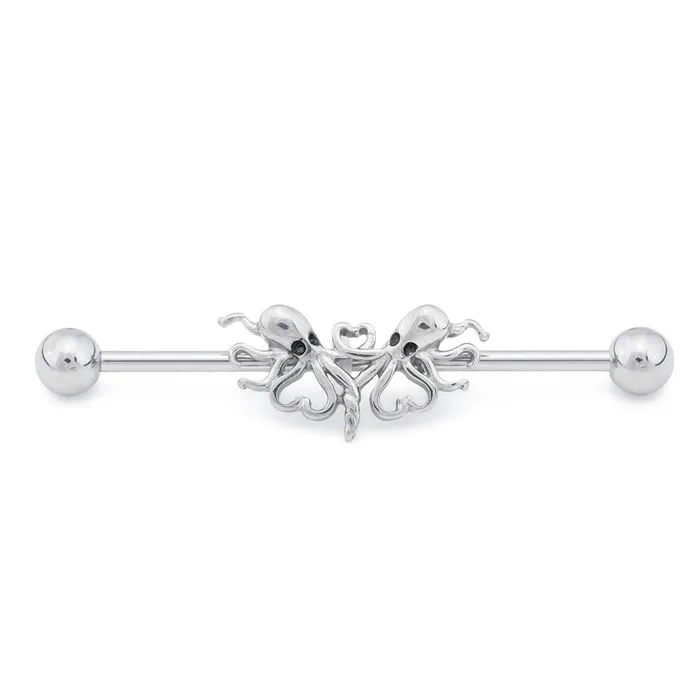 Vibrators Painful Pleasures 14g 112 Octopus Love Industrial Barbell
