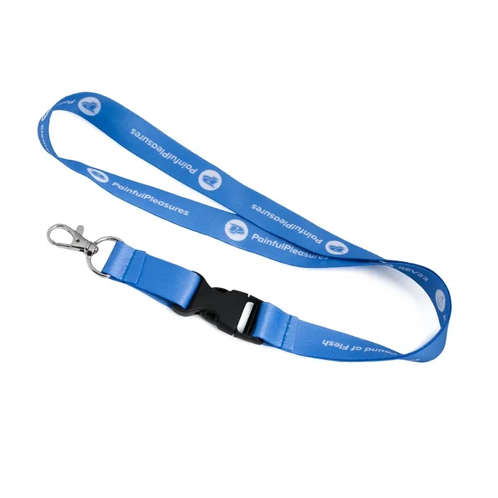 Vibrators Painful Pleasures PainfulPleasures Logo Blue Lanyard
