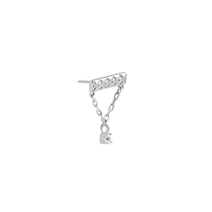 Vibrators Painful Pleasures Tilum Continuous Chained Bar 14kt White Gold Threadless Top Price Per 1