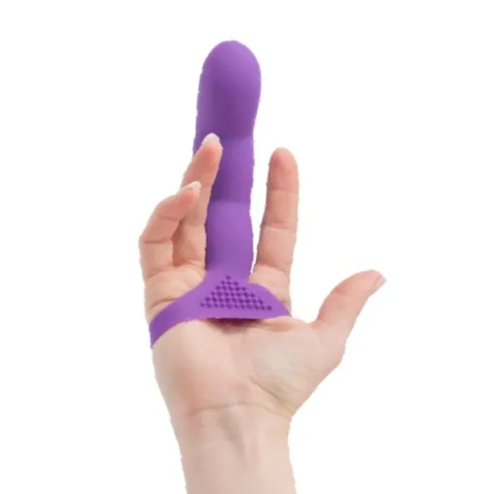 Vibrators Simple and True Silicone GSpot Finger Extender Purple BMS Enterprises Vibrators Simple and True Silicone GSpot Finger Extender Purple BMS Enterprises